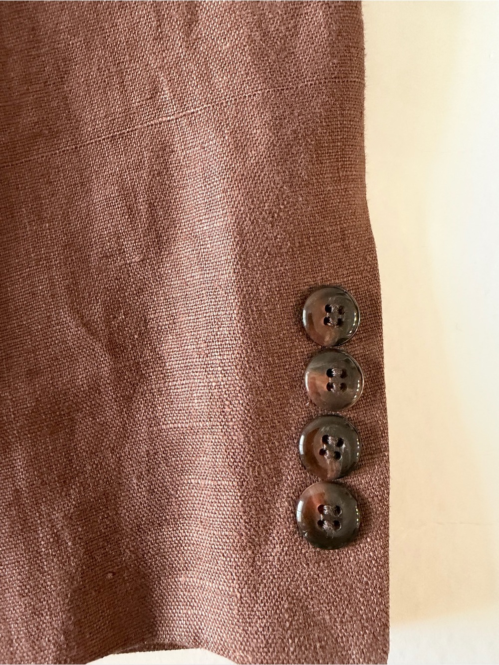 Vintage Hannibal 100% Linen Brown Blazer Jacket 44R Made in Canada - Picture 6 of 10